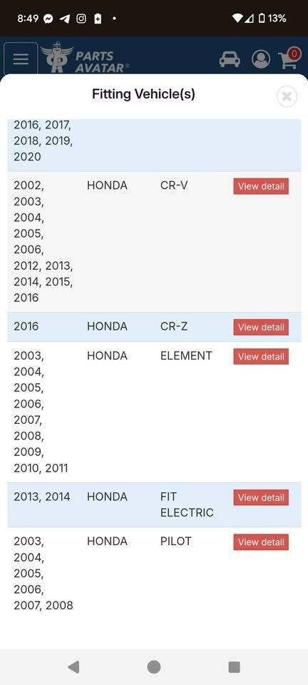 PowerStop Front Brake Pads Fits Honda 2012 2020 High Performance Replacement