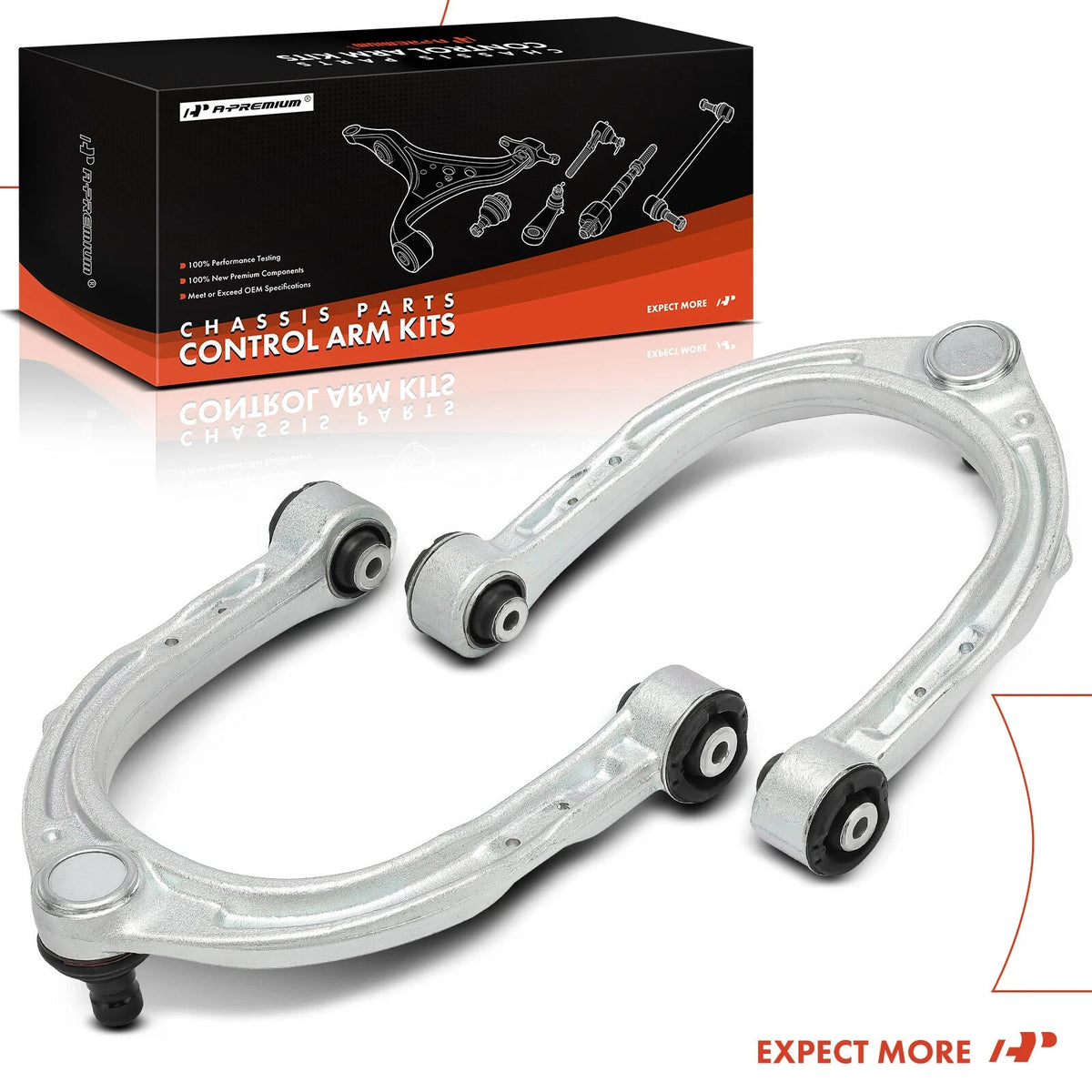 2-Pc Control Arm and Ball Joint Kit Front Driver & Passenger Upper with Joint