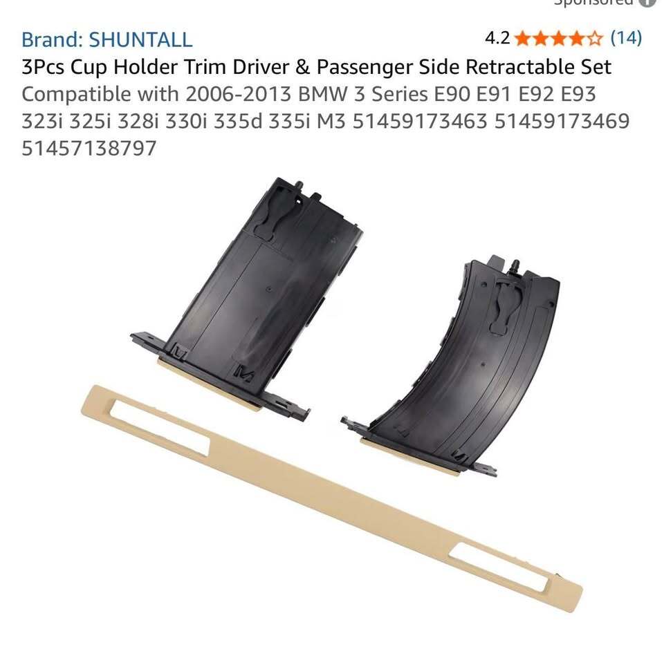2006-2013 BMW 3 Series tan cup holder
