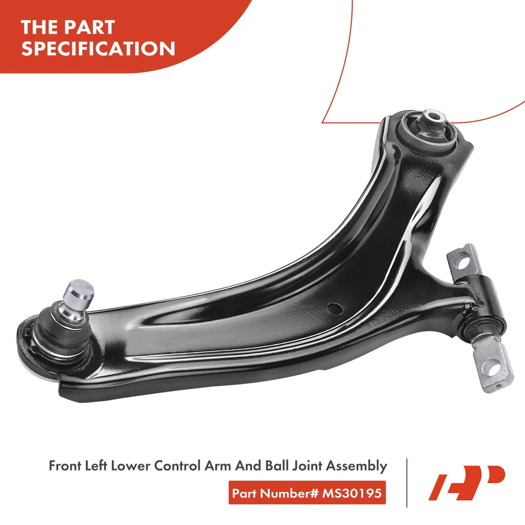 A Set of 6 Control Arm and Tie Rod End Kit Front Side A-Premium APCA3896