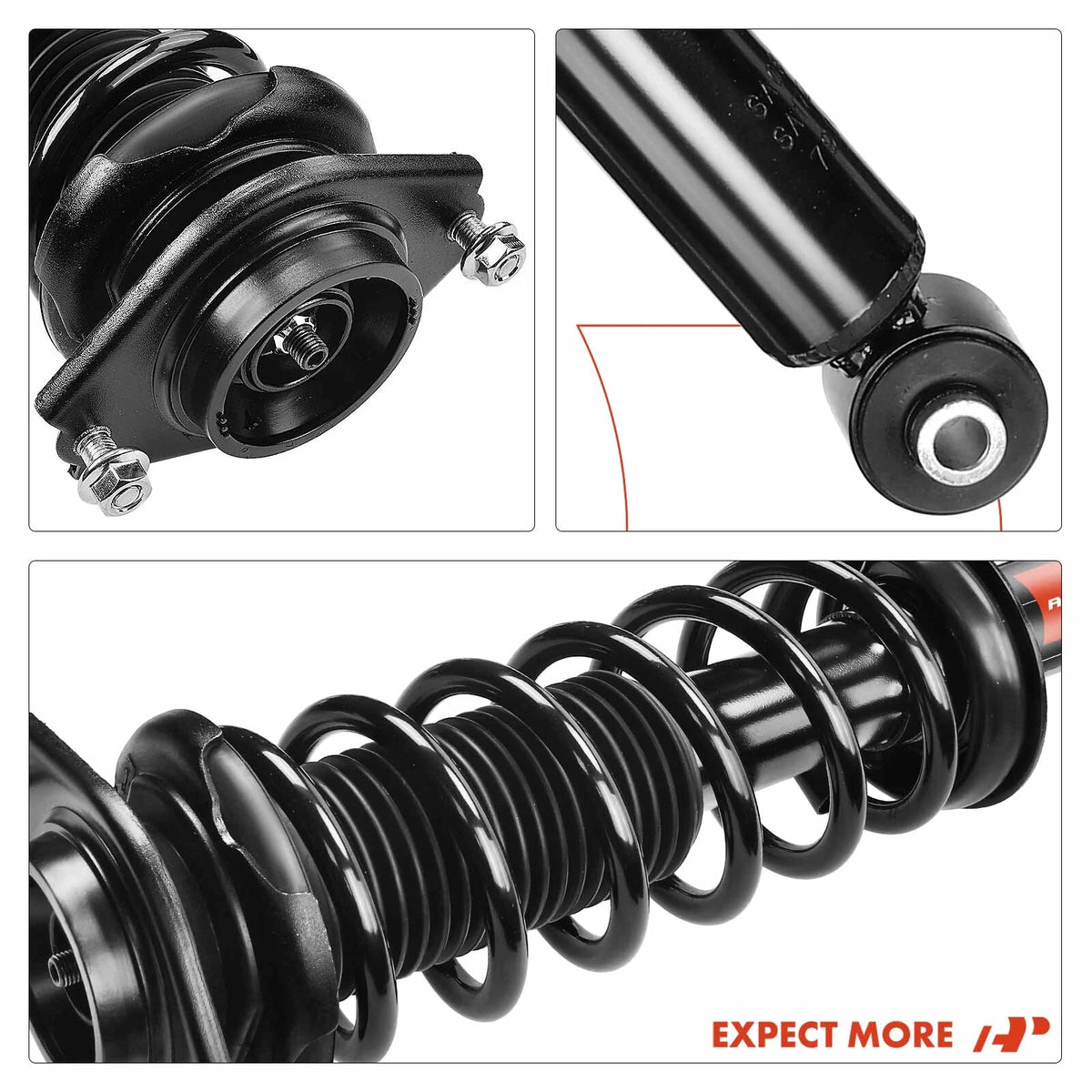 2-Pc Complete Strut + Coil Spring Rear Driver & Passenger A-Premium APSA0530