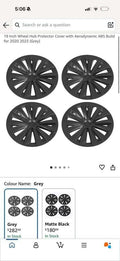 Tesla model Y hub caps