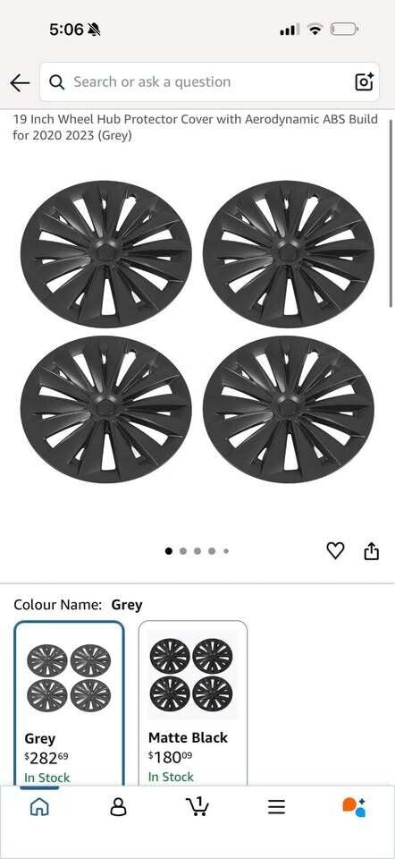 Tesla model Y hub caps