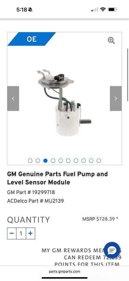 OEM GM fuel sending unit GM#19299718