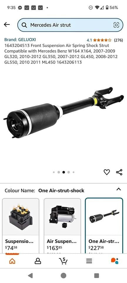 Mercedes Air Strut Brand New Suspension Shock Absorber Replacement OEM Fit