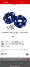 Toyota 5 on 150mm Wheel Spacer Kit (Pair)
Thickness: 1-1/4"