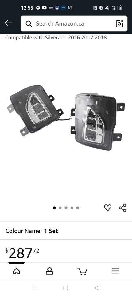 Chevrolet Silverado Fog Lights Bumper Assembly 2016 2017 2018 Front Driving Lamp