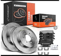 12.60 in Rear Drilled and Slotted Disc Brake Rotors + Ceramic Pads Dodge Charger