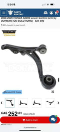 2000-2009 HONDA S2000 Lower Control Arm by
DORMAN (OE SOLUTIONS) - 524-590