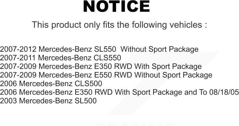 MERCEDES-BENZ E-CLASS FRONT BRAKE KIT