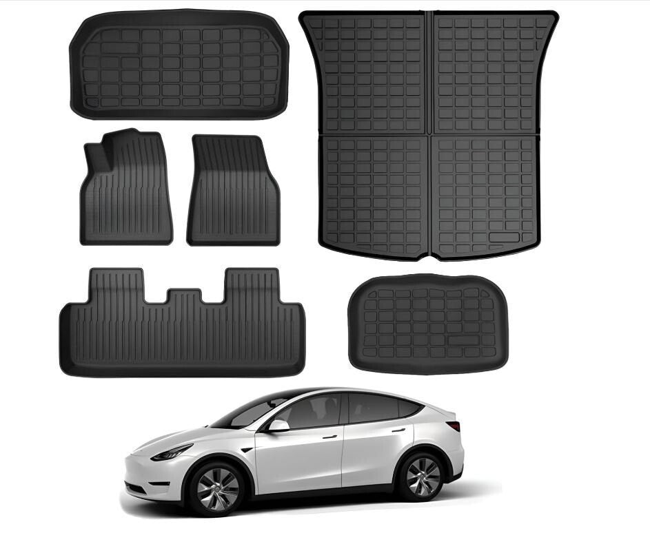 Tesla Model Y Floor Mats 5 Seat 2020 2024 All Weather Custom Fit Brand New