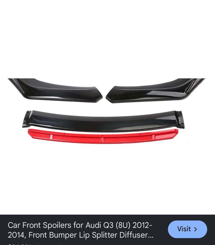 Car Front Spoilers for Audi Q3 (8U) 2012-2014 Front Bumper Lip Splitter Diffuser
