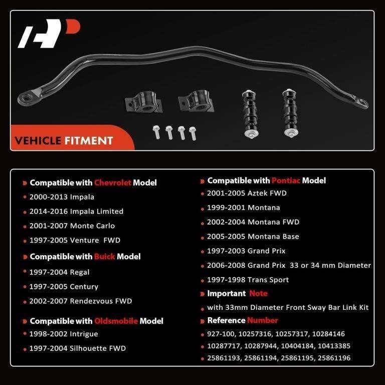 A-PREMIUM 33MM FRONT SWAY BAR LINK KIT 97-16