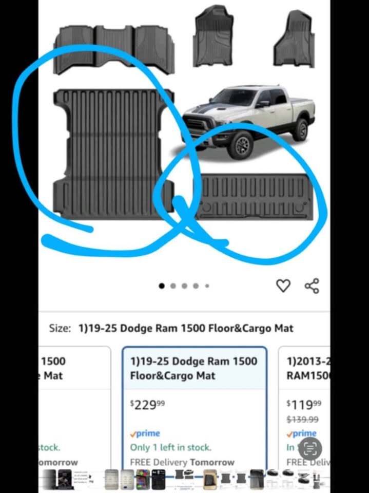 19-25 Dodge Ram 1500 Cargo Mat classic