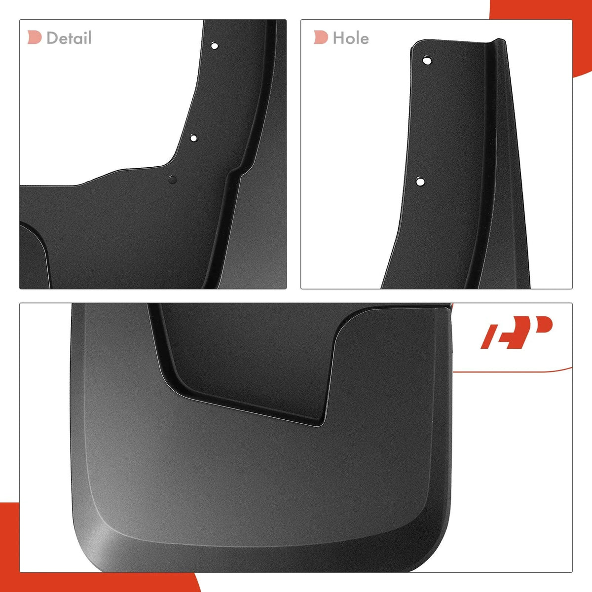 4 Pcs Splash Guards Mud Flaps with Fender Flares for Ram 1500 2019-2024 Pickup