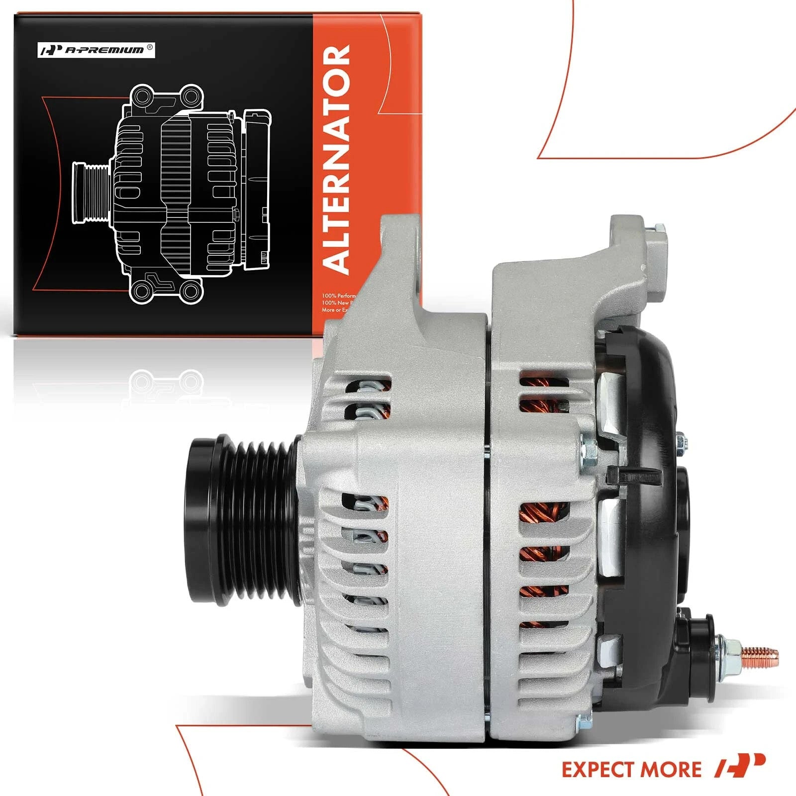 Alternator 220A 12V Clockwise 6-Groove Pulley A-Premium APALT1167