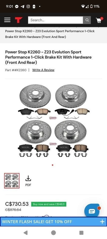 PowerStop Evolution Brake Kit Fits Audi VW 2006 2010 Complete Replacement Set