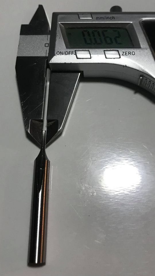 HS 1/16 cutting end 1/4 shank Routing bit