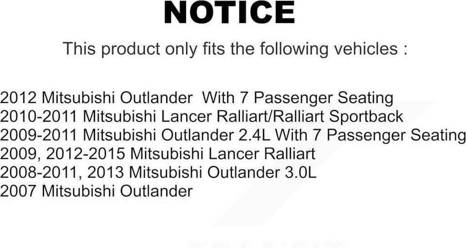Mitsubishi Outlander lancer brake kit