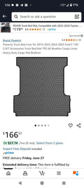 Powerty Truck Bed Liner for 2015-2023 2024 2025 Ford F-150 5.5FT Accessories Truck Bed Mat TPE All W