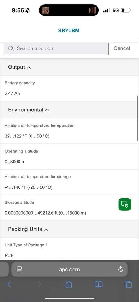 APC Smart-UPS Ultra Lithium-ion
Battery Module