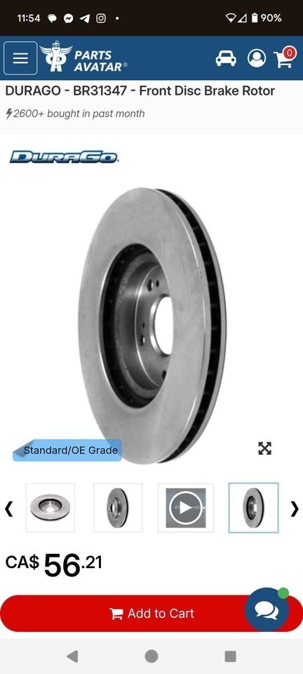Front Brake Rotors Fits Honda Civic CRV Acura CSX RSX Durable Replacement Pair