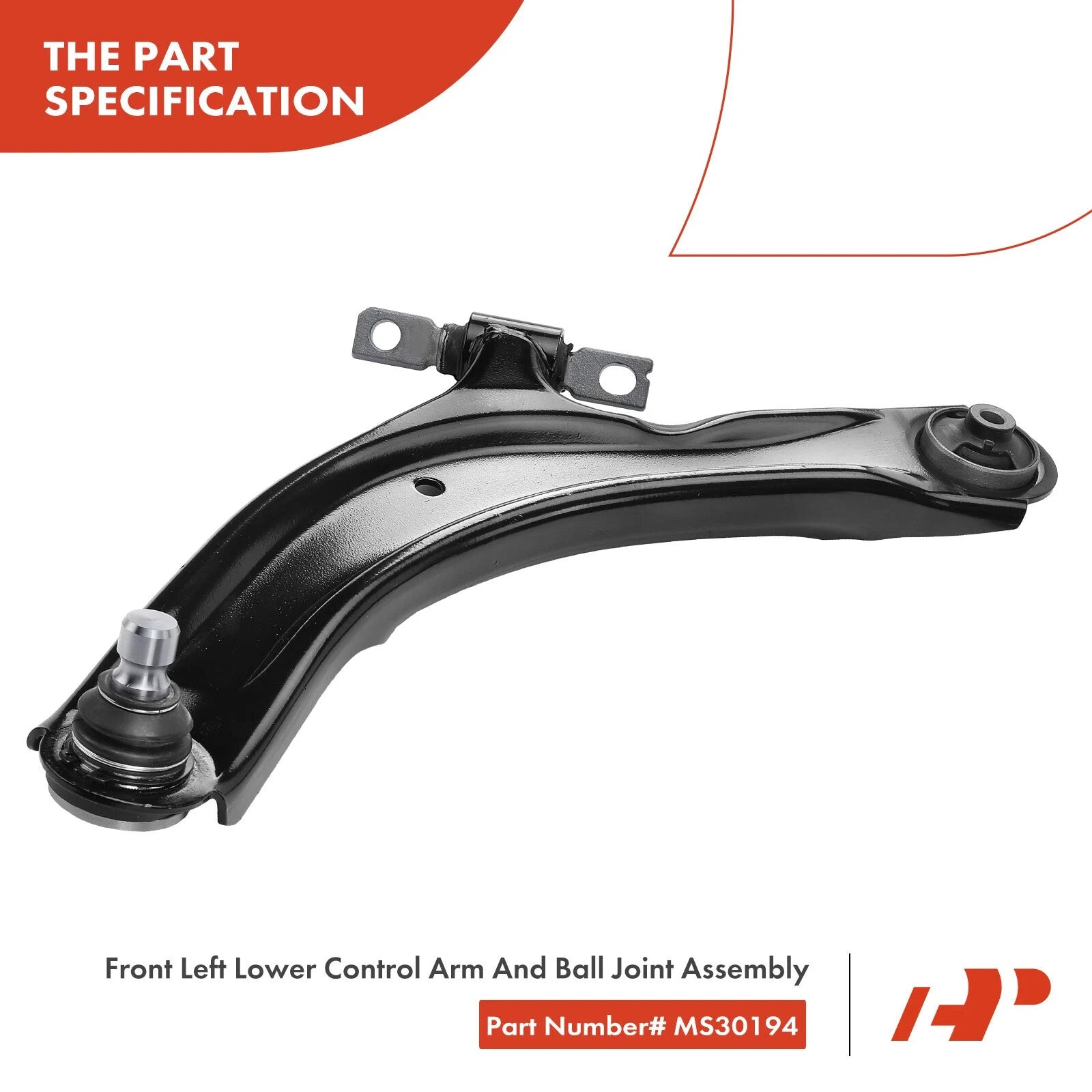 A Set of 6 Control Arm and Tie Rod End Kit Front Side A-Premium APCA3896