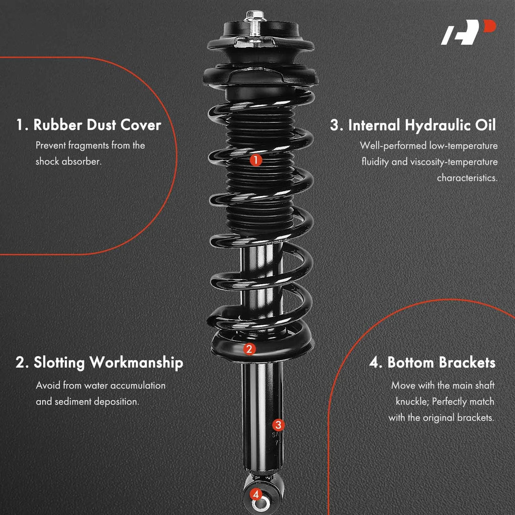 2-Pc Complete Strut + Coil Spring Rear Driver & Passenger A-Premium APSA0530