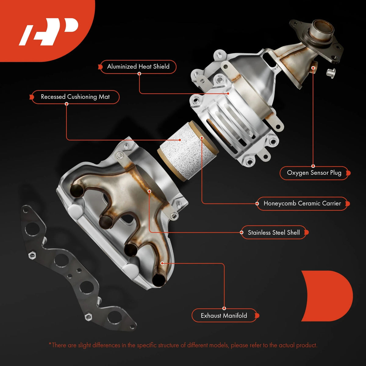 2016 Scion tC 1-PC Catalytic Converter Front Side Fit Federal Emissions