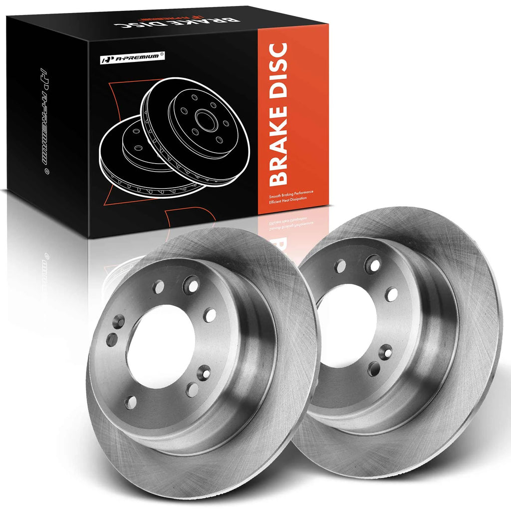 A-Premium APBRR173 Rear Disc Brake Rotors for Hyundai Kia 2-Piece Set