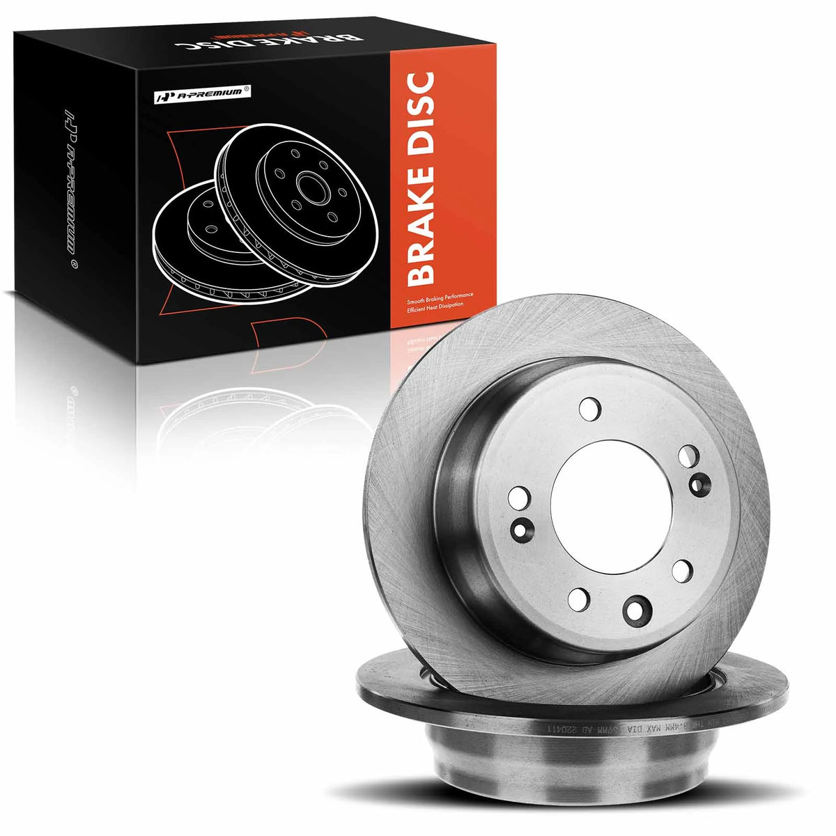 A-Premium APBRR173 Rear Disc Brake Rotors for Hyundai Kia 2-Piece Set
