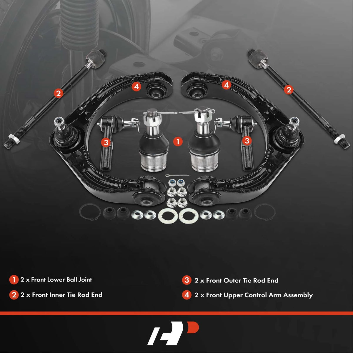 A-Premium APCA2821 Front Suspension Kit for Dodge Ram 1500 2500 3500 8-Piece Set