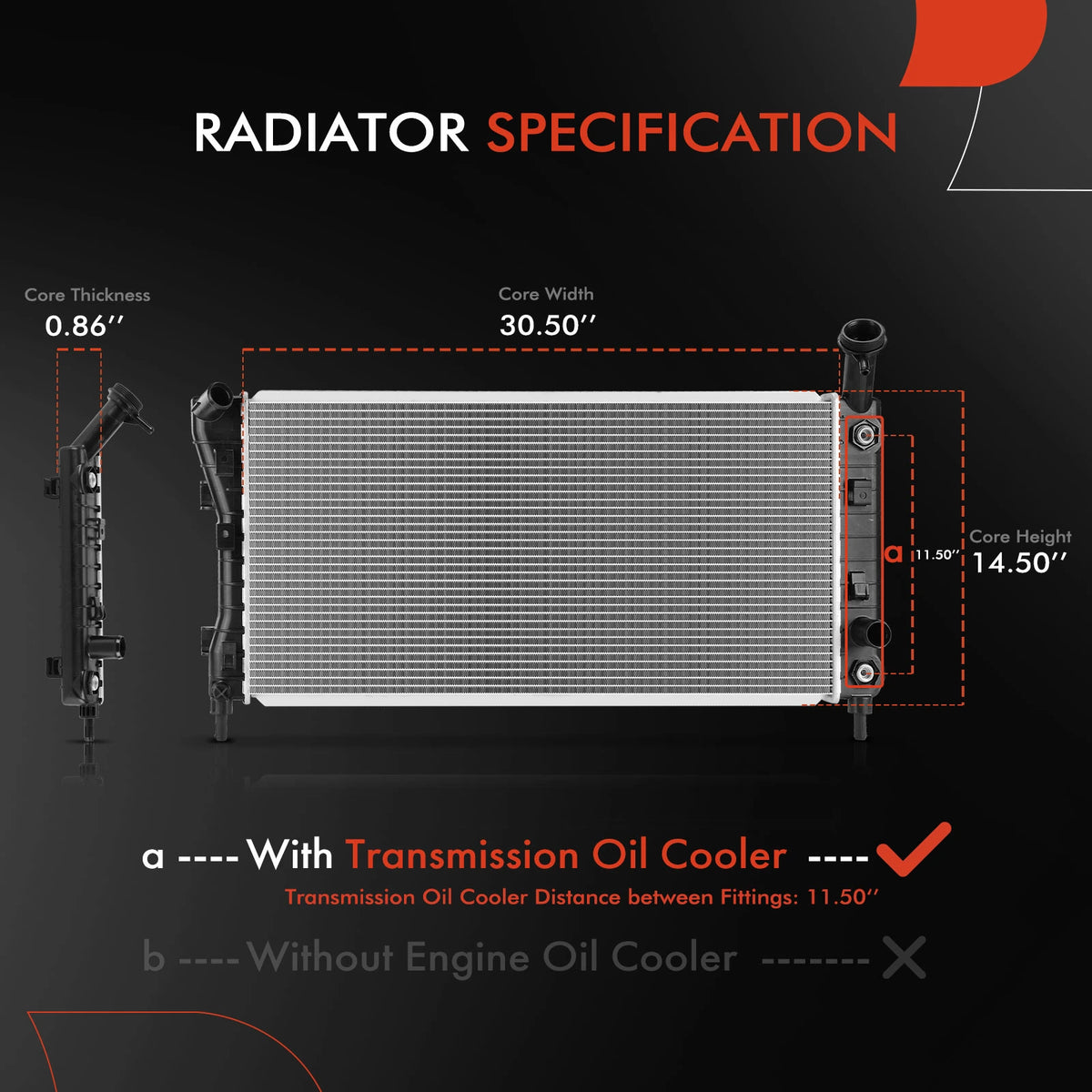 A-Premium APRAD2474 Radiator for Pontiac Grand Prix Chevrolet Impala