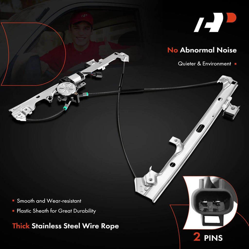 A-Premium WR0171 Front Window Regulator with Motor for Chevrolet GMC 2-Piece Set