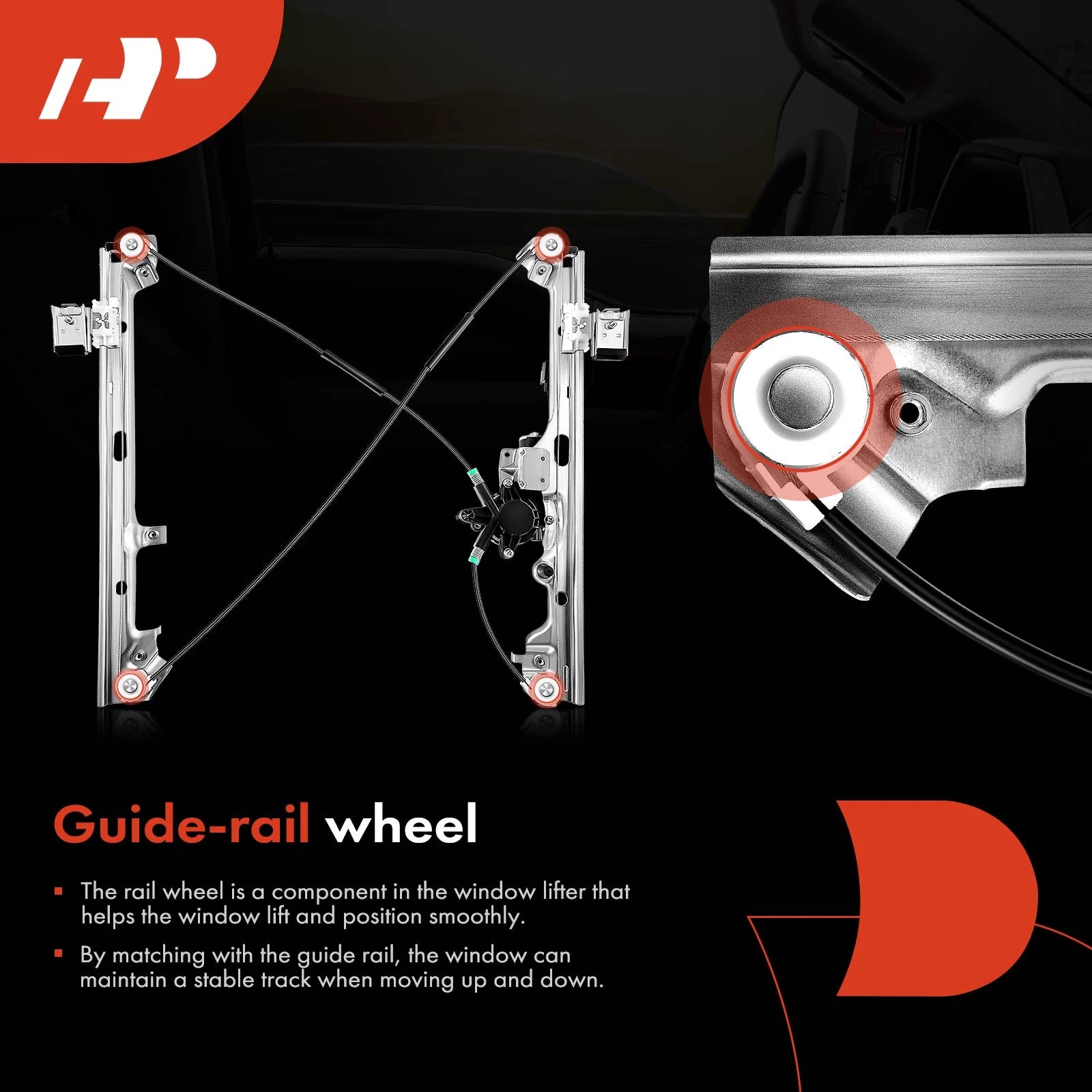A-Premium WR0171 Front Window Regulator with Motor for Chevrolet GMC 2-Piece Set