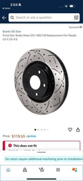 brake rotor front set for Mazda