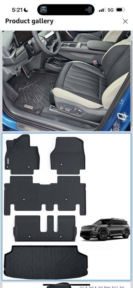 KIA EV9 2024 floor MATS, 7-SEATS