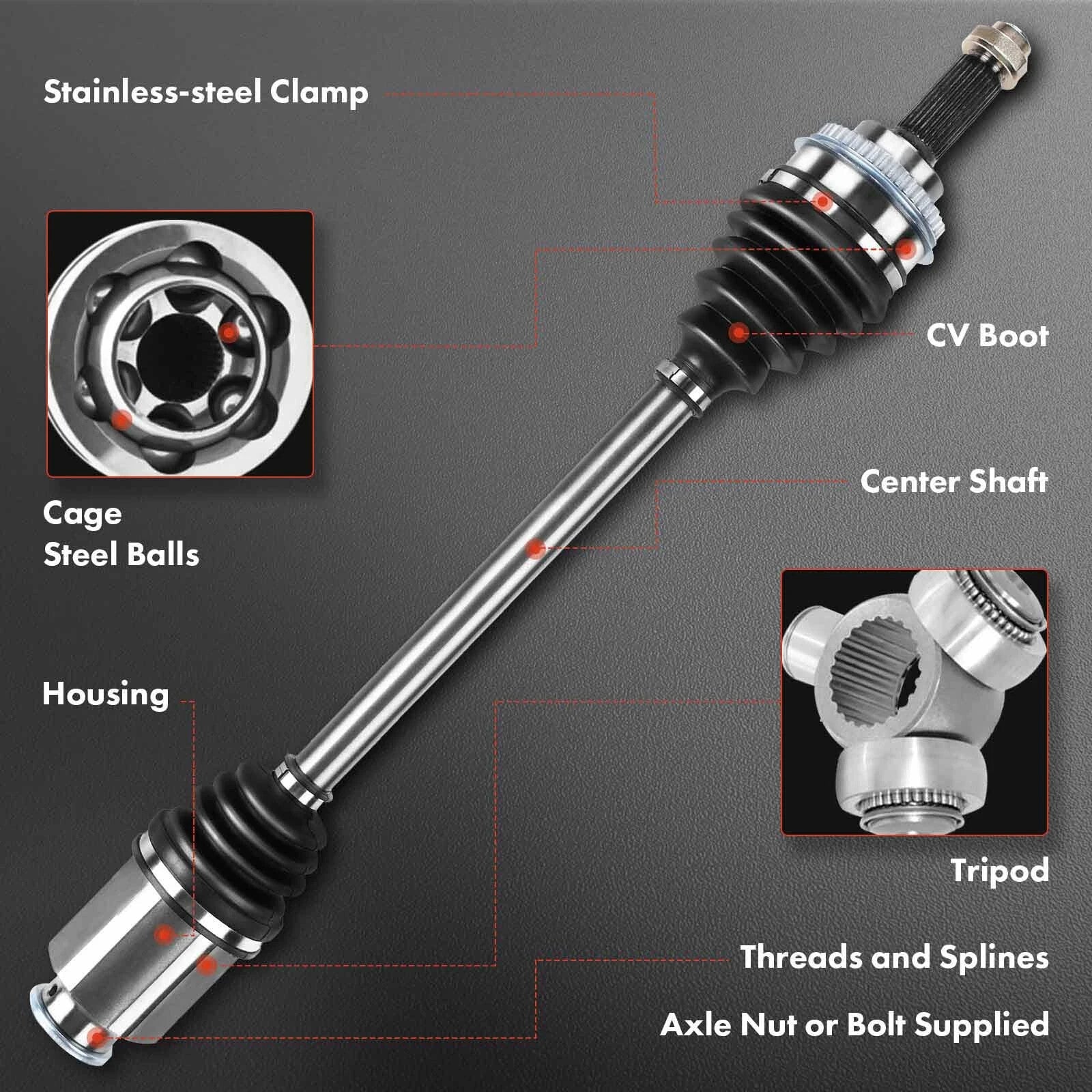 1-Pc CV Axle Shaft Assembly Front Driver or Passenger A-Premium APCVA508
