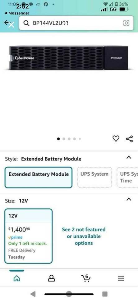 CyberPower BP144VL2U01 Extended Battery Module,