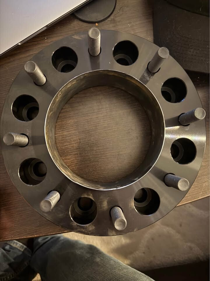 2 Pcs Steel Wheel Spacers 8x200mm 2 Inch Thick M14x1.5 Fits Ram 3500 Ford F350