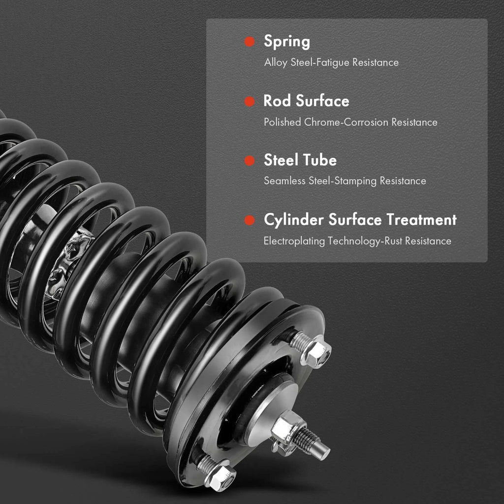 2-Pc Complete Strut + Coil Spring Rear Driver & Passenger A-Premium