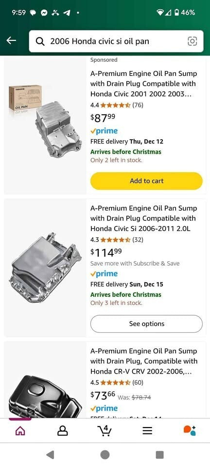 Honda Civic Si Oil Pan 2006 2011 Brand New Engine Replacement Part Durable