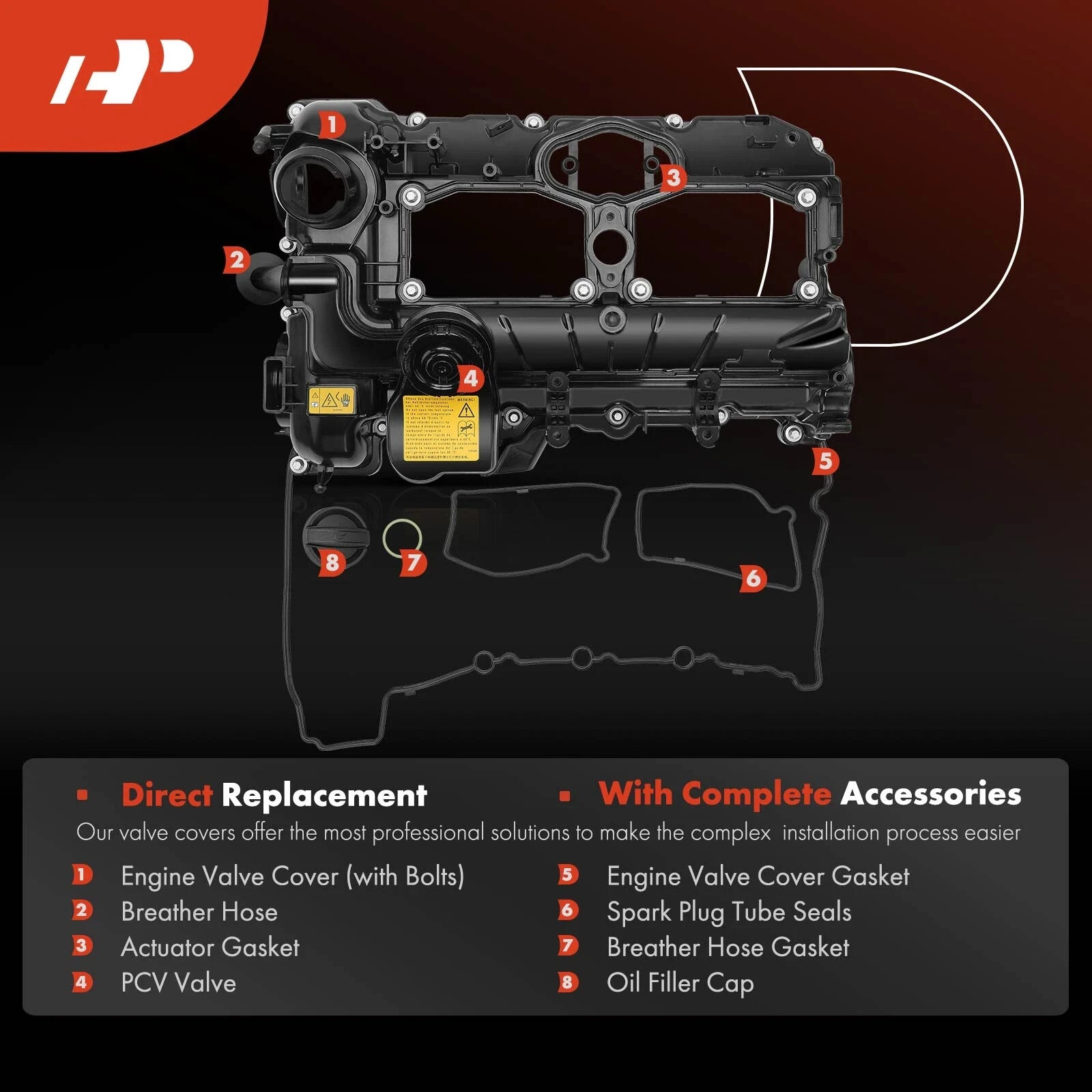 Engine Valve Cover with Gasket for BMW 228i 320i 328i 528i X1 X3 X4 X5 Z4 2.0L