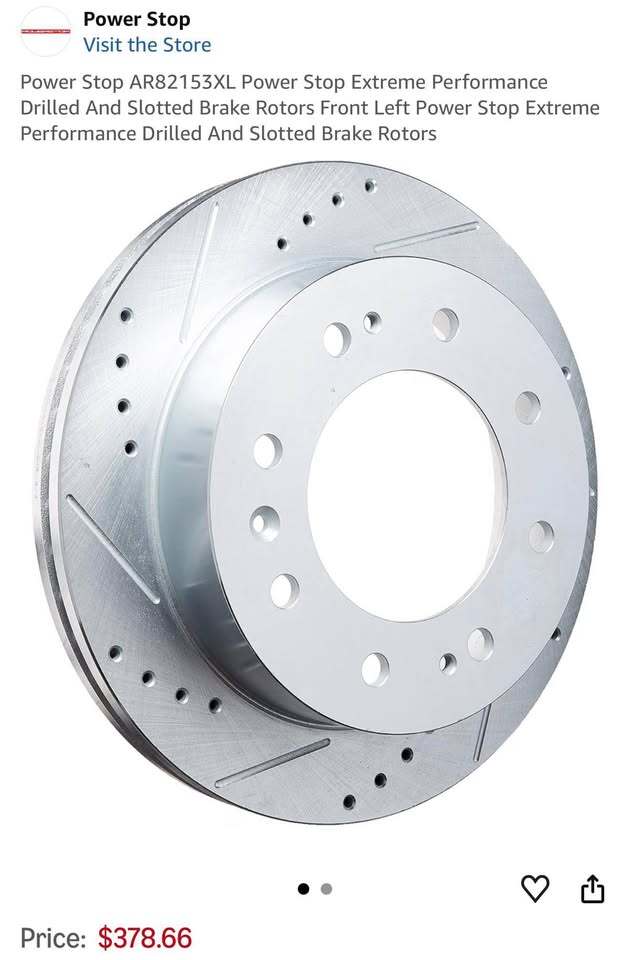 GM 2500/3500 Drilled And Slotted Brake Rotor Front Model Chevy Silverado gmc