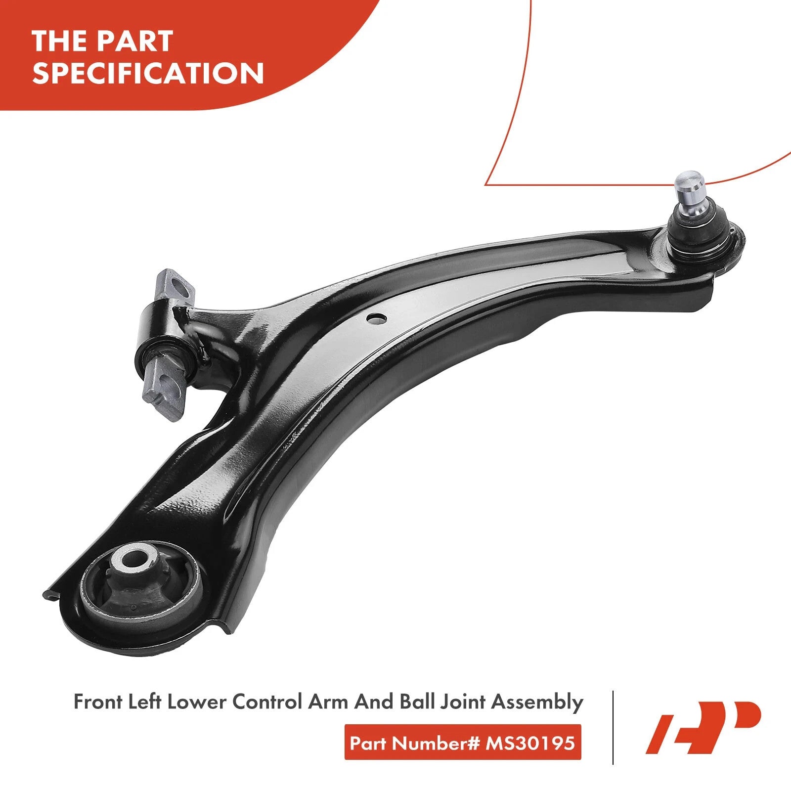 A Set of 6 Control Arm and Tie Rod End Kit Front Side A-Premium APCA3896