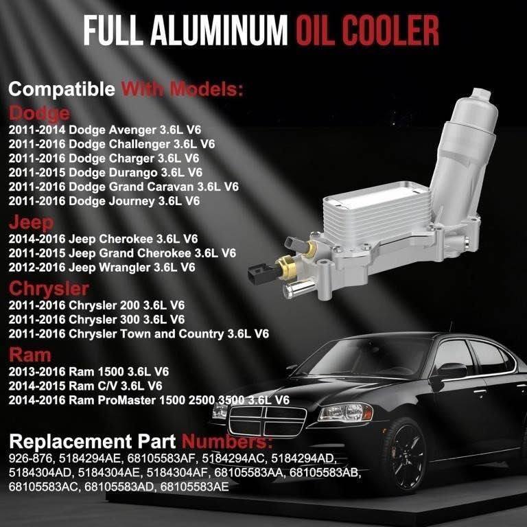 ALUMINUM ENGINE OIL COOLER FOR DODGE/JEEP v6