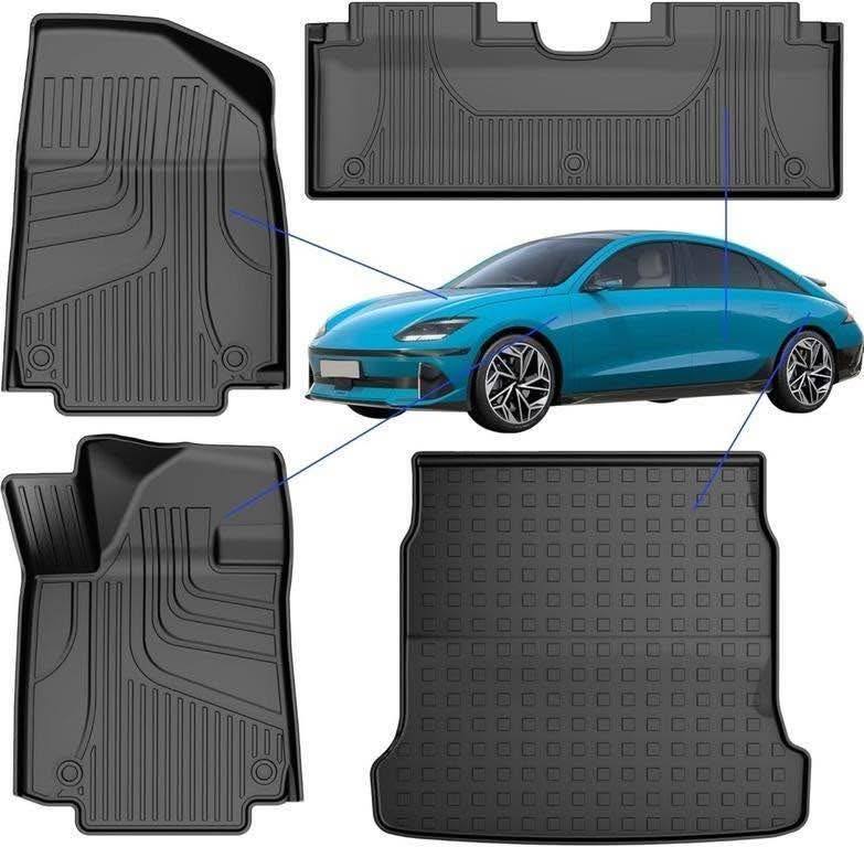 AOMSAZTO ALL WEATHER FLOOR MATS IONIQ 6 4PCS