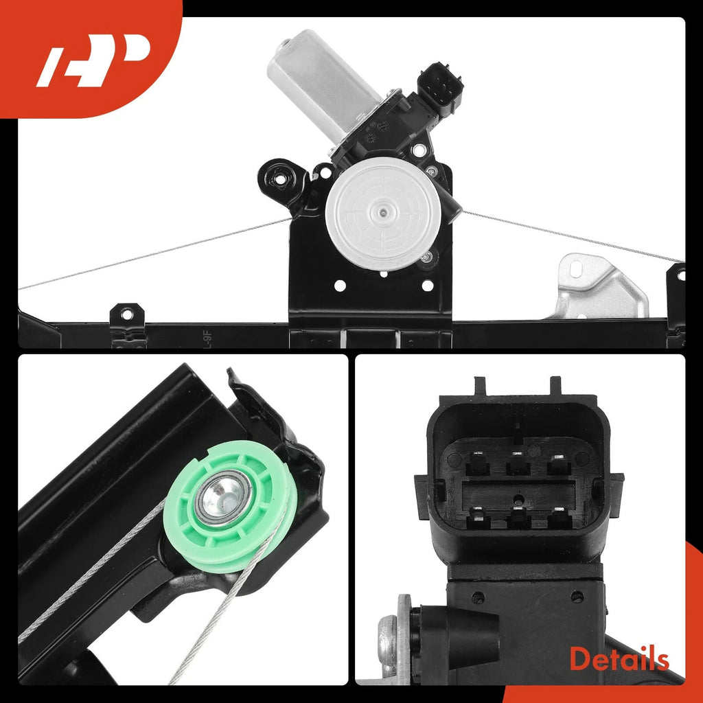 Front Driver Power Window Motor & Regulator Assembly for Nissan Sentra 2013-2019