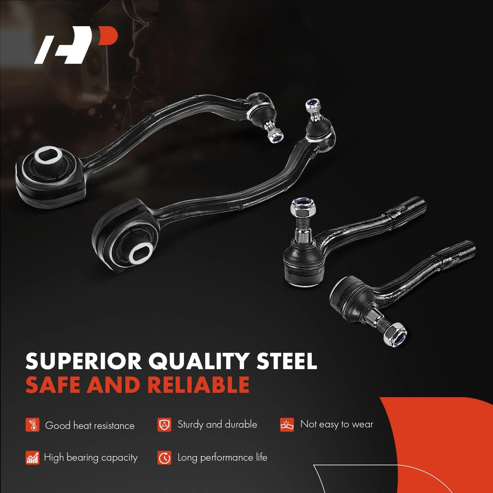 A Set of 10 Control Arm Sway Bar Link and Tie Rod End Kit Front Side A-Premium