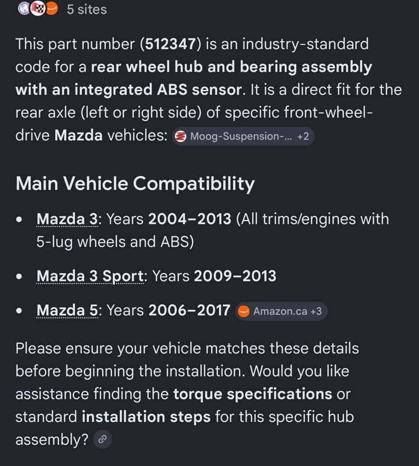 Mazda wheel hubs